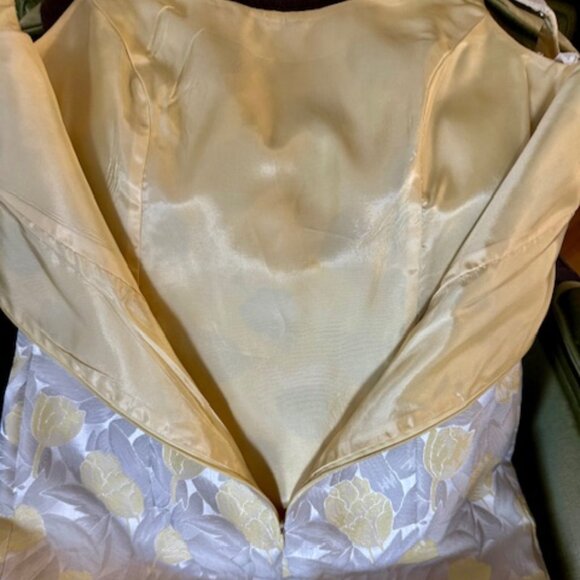 KAREN LAWRENCE WOMEN'S 2PC JACKET DRESS SZ10 YELLOW-METALLIC-US, IMPORTED FABRIC - Picture 9 of 15